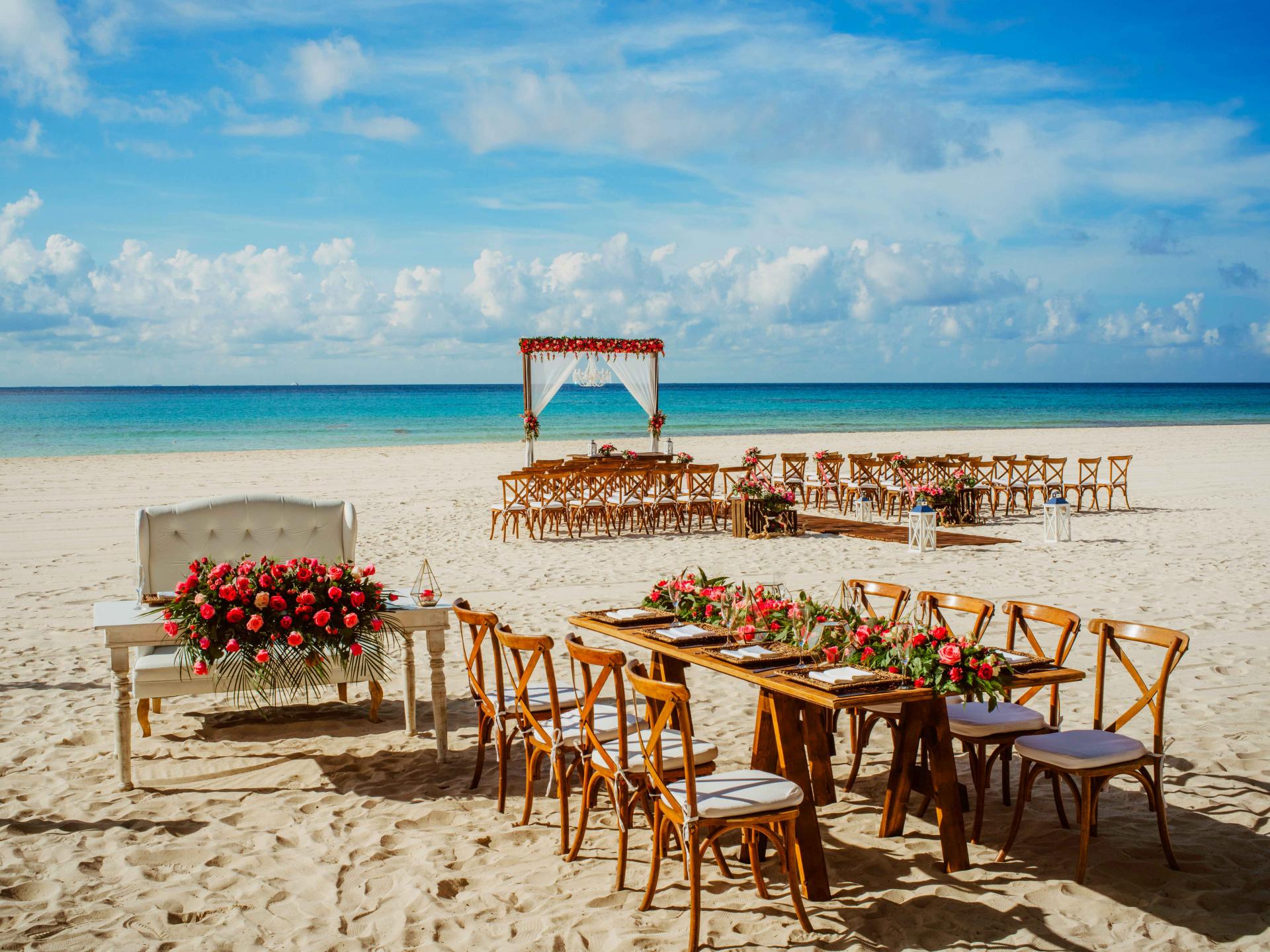 Sandos Playacar Beach Wedding