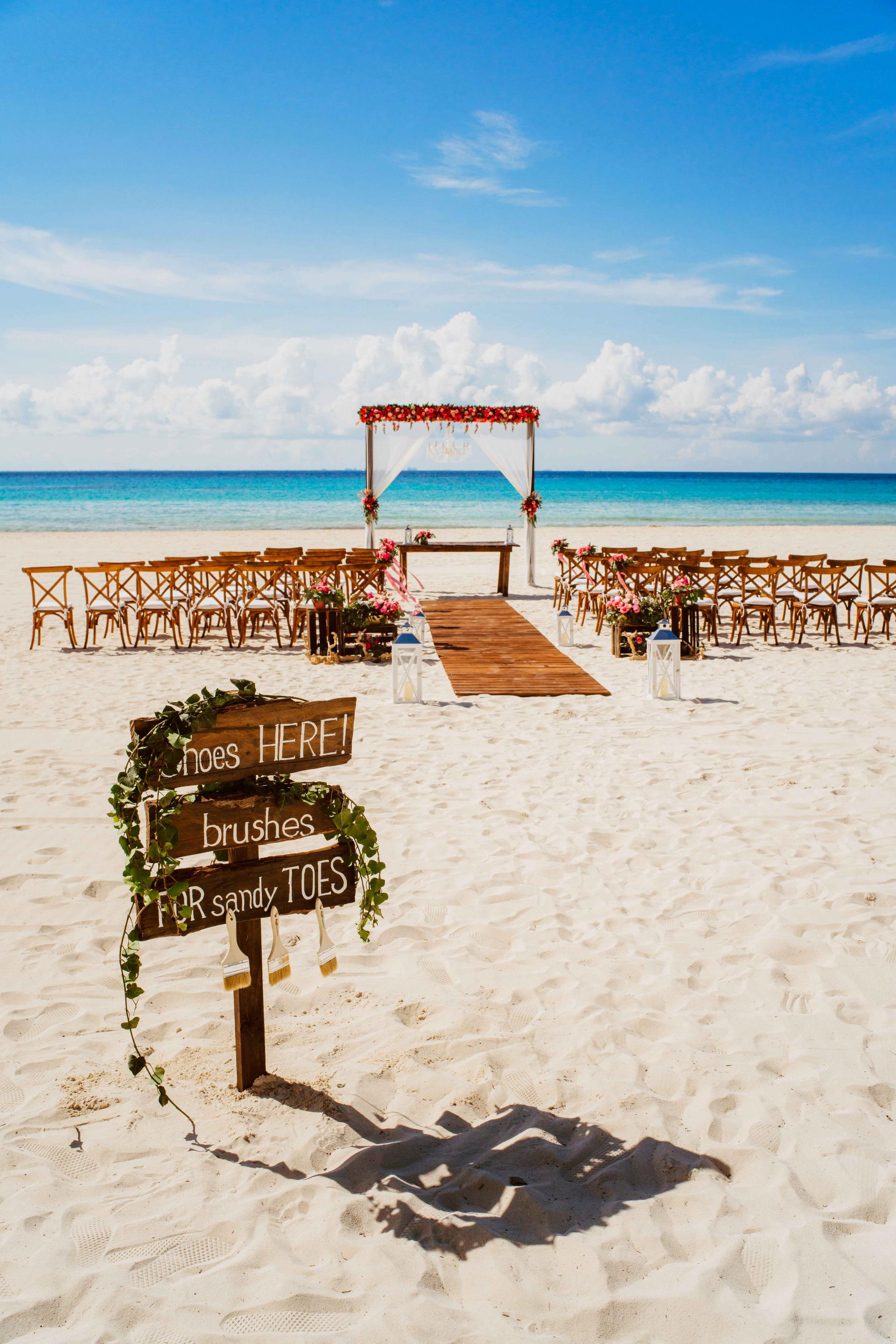 Sandos Playacar Beach Wedding