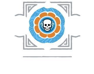 dia de muertos sandos caracol logo eng